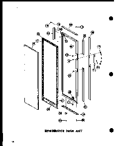 Refrigerator Door Assy Diagram and Parts List for SRN22N-C-P60201-78WC  Amana Refrigerator