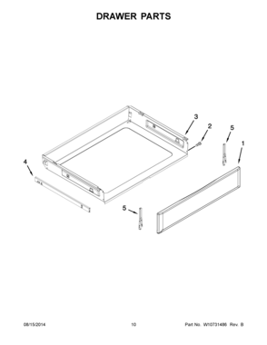 06 - DRAWER PARTS Diagram and Parts List for YMER8700DH1  Maytag Range