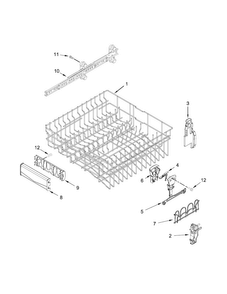 Upper Rack And Track Parts Diagram and Parts List for MDB8969SDE3  Maytag Dishwasher