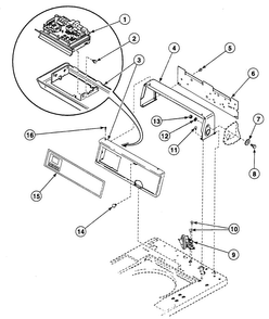 Control Panel Diagram and Parts List for SWT620WM  Speed Queen Washer