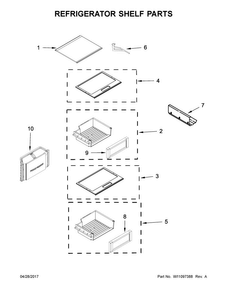 Part Location Diagram of W10884287 Whirlpool PAN-CRISPR
