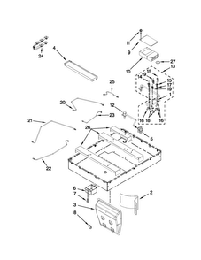 Burner Box Assembly Diagram and Parts List for JGD3536WS00  Jenn-Air Cooktop