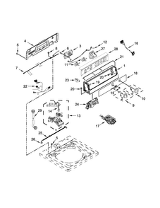 Controls And Water Inlet Parts Diagram and Parts List for MVW18CSBGW0  Maytag Washer