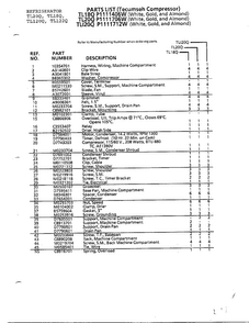 Tecumseh Compressor Page 2 Diagram and Parts List for TL120Q  Amana Refrigerator