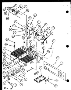 Machine Compartment Diagram and Parts List for BHK2-P1100602W  Amana Refrigerator