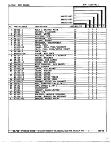Ice Maker Page 2 Diagram and Parts List for HMG-231667  Admiral Refrigerator