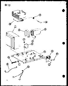 Magnetron/transformer Diagram and Parts List for RL-3 P75589-6M Amana Microwave