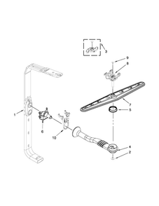 Upper Wash And Rinse Parts Diagram and Parts List for MDB7749SBB0  Maytag Dishwasher