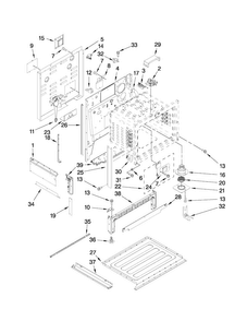 Chassis Parts Diagram and Parts List for JES9800CAB00  Jenn-Air Range