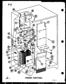 Freezer Functional Diagram and Parts List for IC2-P3641505W-SXS  Amana Refrigerator