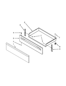 Drawer And Broiler Parts Diagram and Parts List for AER5330BAB0  Amana Range