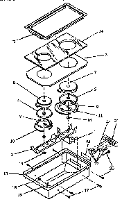 Solid Element Module Diagram and Parts List for CC1CE P1133346NE Amana Cooktop
