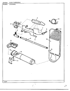 Gas Carrying Diagram and Parts List for 8440A REV C Norge Dryer