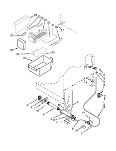 Icemaker Parts Diagram and Parts List for JUD24FCERS00  Jenn-Air Refrigerator
