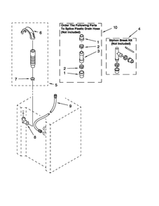 Water System Parts Diagram and Parts List for MGT3800XW1  Maytag Washer Dryer Combo