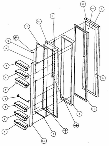 Freezer Door Diagram and Parts List for 596SBI20H P7836032W Kenmore Refrigerator