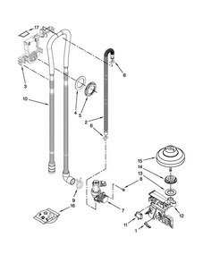 Fill, Drain And Overfill Parts Diagram and Parts List for MDB7759SAB4  Maytag Dishwasher