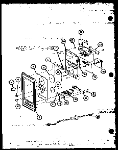 Control Panel Diagram and Parts List for RMC-20C-ET6 P76635-2M Amana Microwave