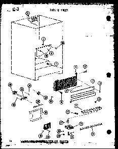Section 1 Diagram and Parts List for UF22C P60345-72W Amana Freezer