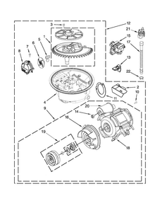 Pump And Motor Parts Diagram and Parts List for MDB7759SAB3  Maytag Dishwasher