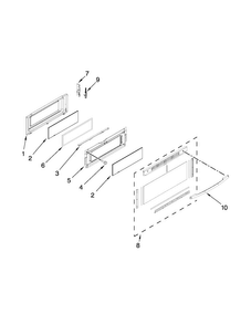 Upper Door Parts Diagram and Parts List for MET8776BS00  Maytag Range