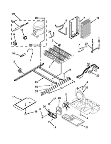 Unit Parts Diagram and Parts List for MSF25D4XAB00  Maytag Refrigerator
