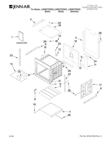 Upper Oven Parts Diagram and Parts List for JJW9627DDS30  Jenn-Air Wall Oven