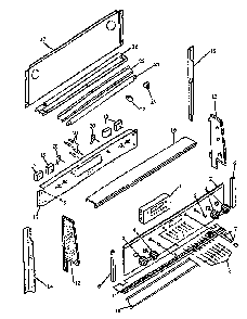 Backguard Parts Diagram and Parts List for ARH664E-P1130981NE  Amana Range