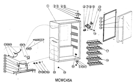 Part Location Diagram of D50EP07 Maytag Hinge