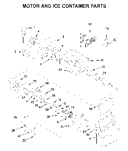 Motor And Ice Container Parts Diagram and Parts List for 1064650042714  Kenmore Refrigerator