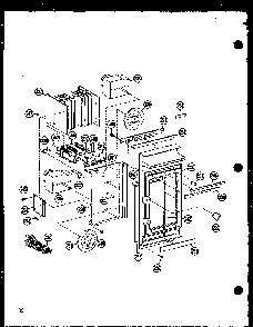Controls Diagram and Parts List for RR7 P72582-2M Amana Microwave