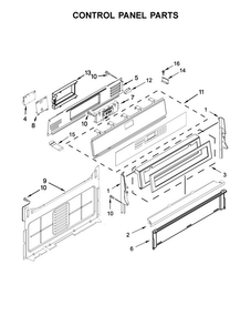 Control Panel Parts Diagram and Parts List for MGR8800FZ0  Maytag Range