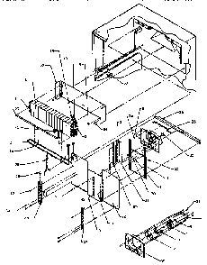 Evaporator Diagram and Parts List for TX21R-P1157605W  Amana Refrigerator