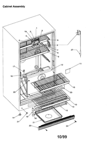 Part Location Diagram of RS1500000 Whirlpool MNL, SVC BASE UPRIGHT FREEZER