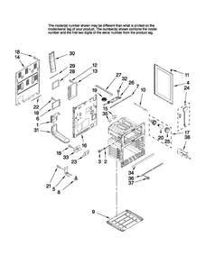 Chassis Parts Diagram and Parts List for MER6755ABW25  Maytag Range