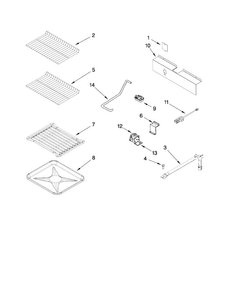 Internal Oven Parts Diagram and Parts List for CWG3100AAB25  Maytag Wall Oven