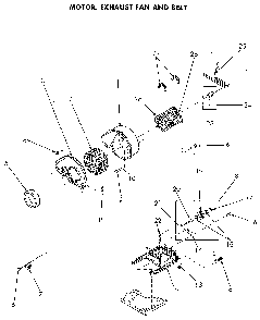 Motor And Exhaust Fan Diagram and Parts List for NG8839W53931  Speed Queen Dryer