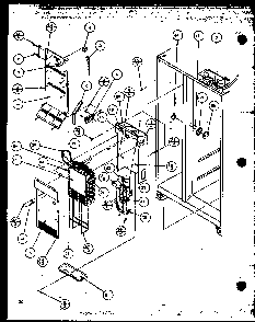Evaporator And Air Handling Diagram and Parts List for SZDE27MPL-P1124403WL  Amana Refrigerator