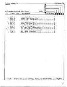 Cartons Diagram and Parts List for 22714  Maytag Refrigerator