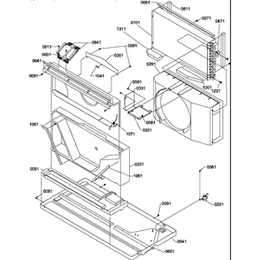 Chassis 1 Diagram and Parts List for PTH123A35AA P1202240R Amana Air Conditioner