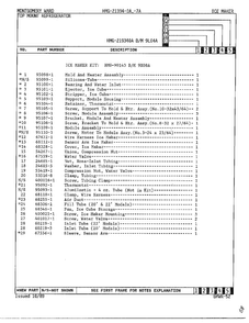 Ice Maker Page 2 Diagram and Parts List for 21394-A  Admiral Refrigerator