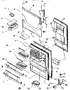 Refrigerator Door Diagram and Parts List for TG18S3L-P1194601W  Amana Refrigerator