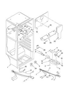 Liner Parts Diagram and Parts List for A8RXNGMWS01  Amana Refrigerator