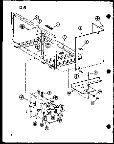 Outer Cabinet Diagram and Parts List for MVH-9T P75409-5M Amana Microwave