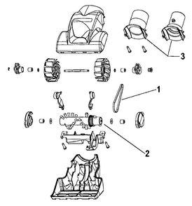 Turbine Diagram and Parts List for U6453-900  Hoover Upright Vacuum