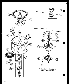 Section 9 Diagram and Parts List for LW1201 P1110510W W Amana Washer
