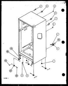 Cabinet Diagram and Parts List for IC3N-P1110701W-TM  Amana Refrigerator