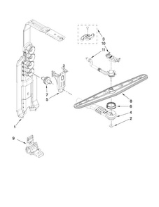 Upper Wash And Rinse Parts Diagram and Parts List for MDB8959AWB1  Maytag Dishwasher