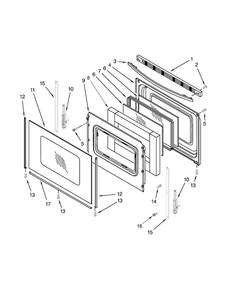 Door Parts Diagram and Parts List for AGR5630BDB1  Amana Range