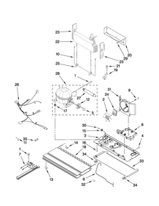 Unit Parts Diagram and Parts List for MFI2067AES8  Maytag Refrigerator